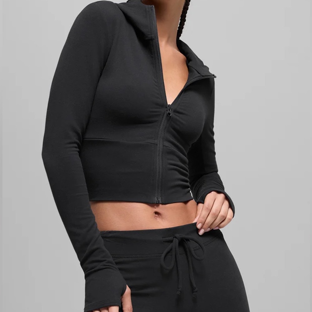 Alo Yoga Sway Full Zip Hoodie Black XXS